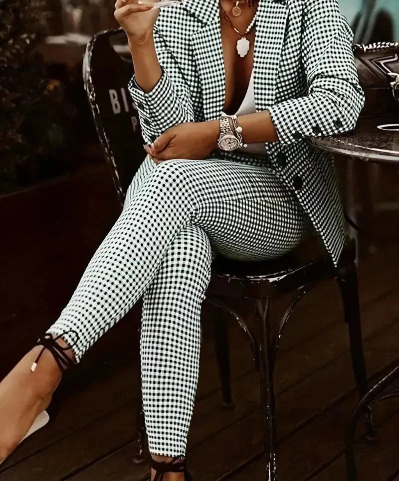 Elegantná súprava saka a nohavíc pre dámy - Rivoka