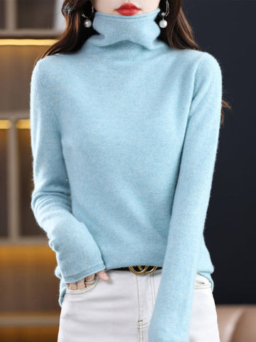 Audrey rullekravepullover – elegant uldpullover til kolde dage