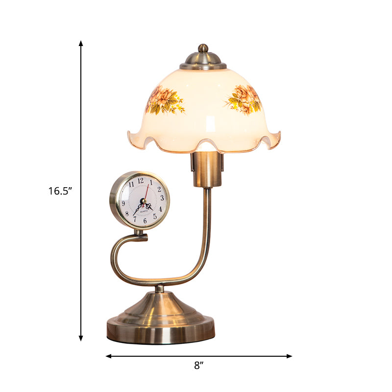 FloraGlow - kvetinová stolná lampa v vidieckom štýle