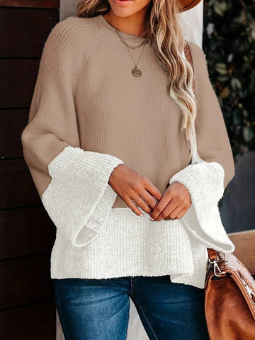 Yveth pullover | To-farvet damepullover | Komfort og stil forenet