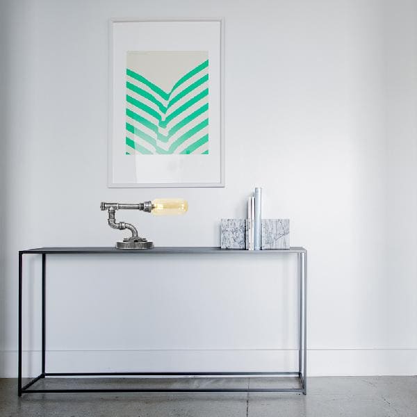 GlowAmber - stolná lampa z číreho skla s tienidlom