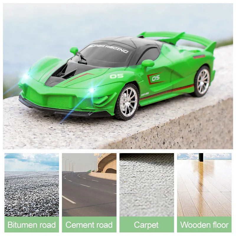 Raceline – 1:18 RC auto s LED svetlom a dosahom 30 m pre deti
