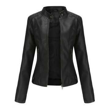 Schlanke Leder-Motorradjacke für Damen – Stil trifft auf Abenteuer