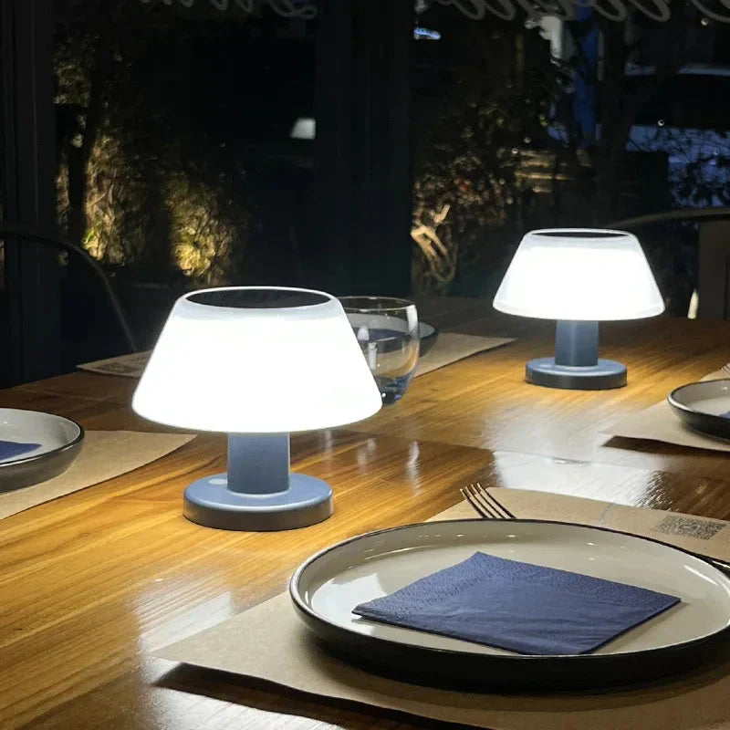 EcoGlow solárna stolná lampa - bezdrôtové, nabíjateľné ambientné osvetlenie do interiéru a exteriéru