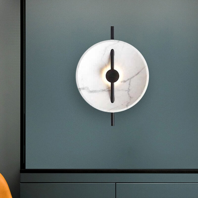 LumiSphere - Elegantné okrúhle LED nástenné svietidlo z živice a mramoru