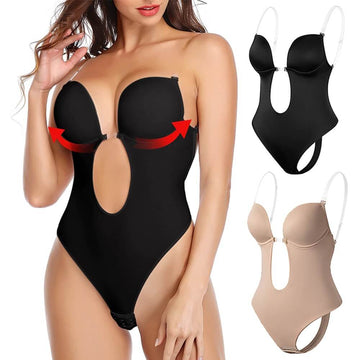 Damen Backless Shapewear Deep V – Unsichtbarer Shaper BH mit offenem Rücken