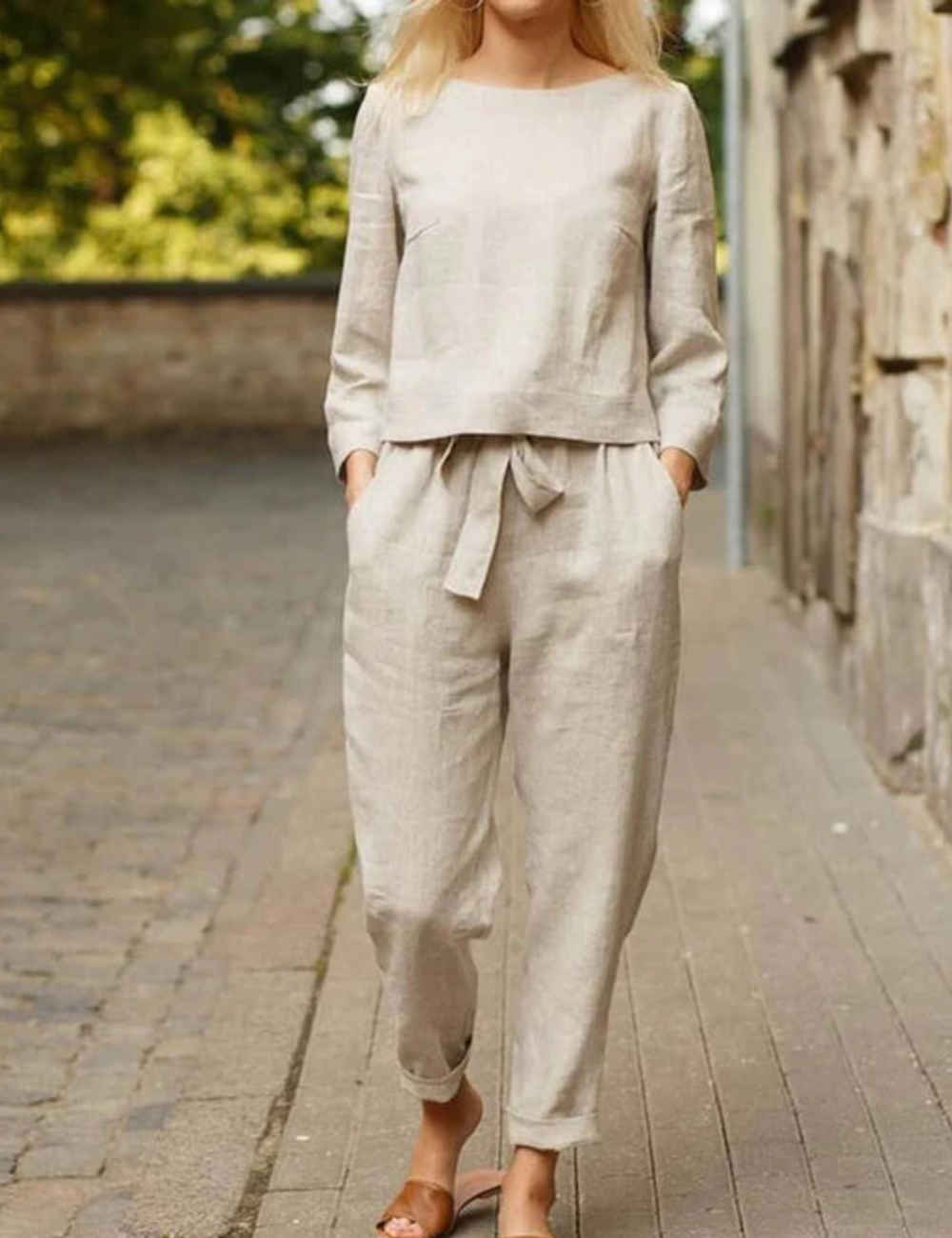 Ležérny dámsky top a súprava nohavíc - Alexie