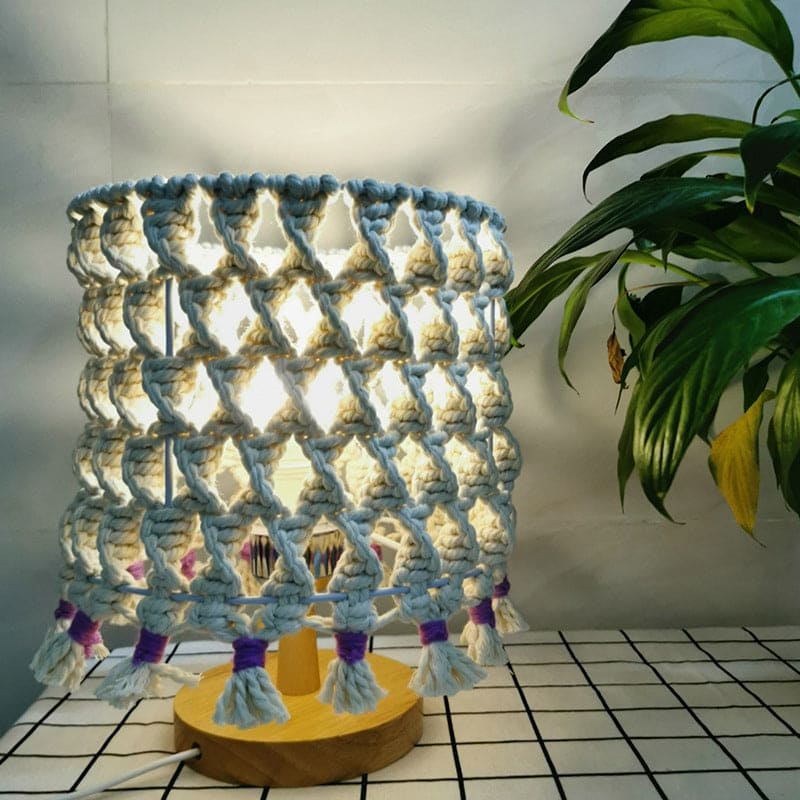 LightWave - nočné svetlo s pleteným lanom