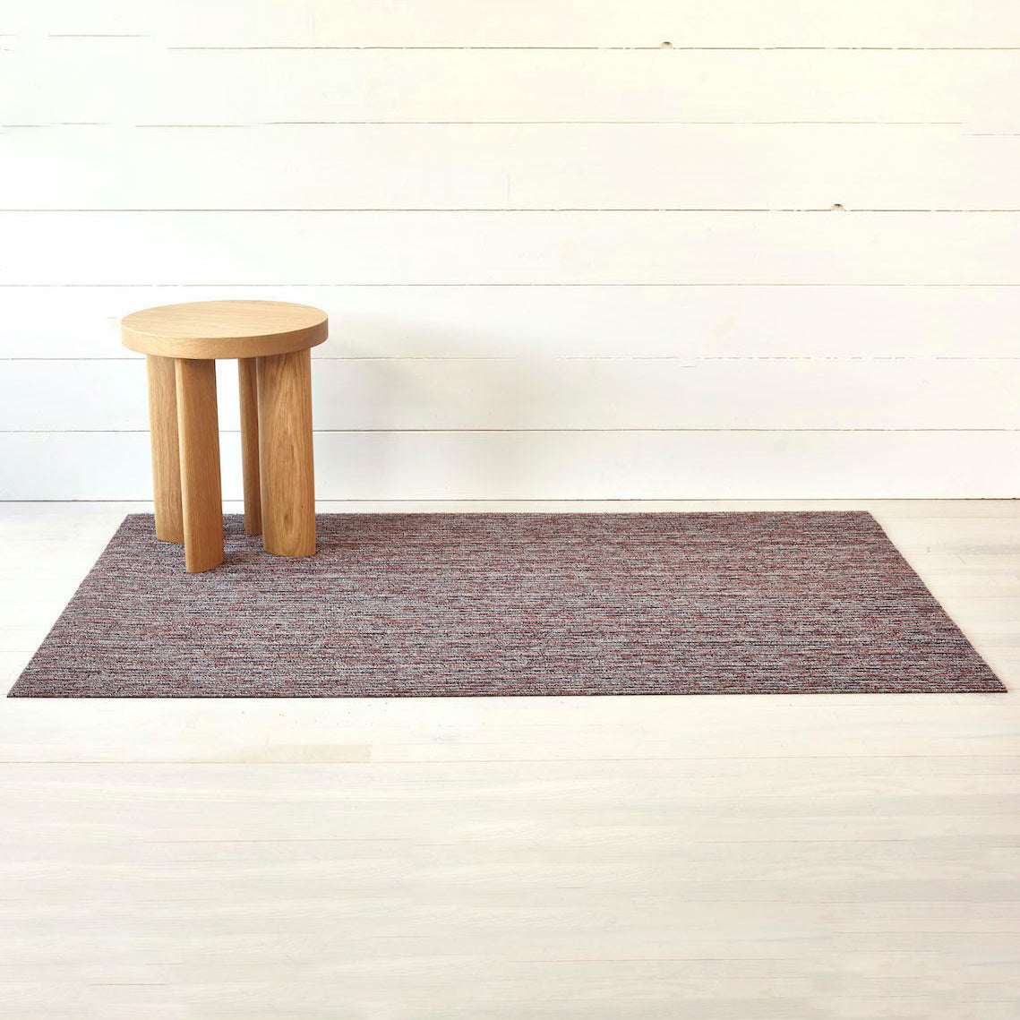 Tapis shag à rayures fines pour intérieur/extérieur