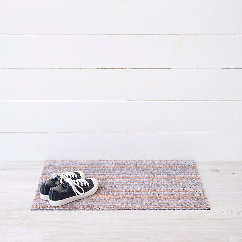Tapis shag à rayures fines pour intérieur/extérieur