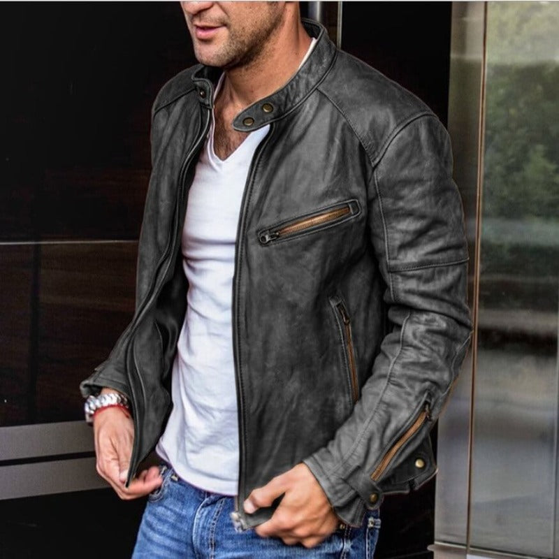 Vincent - Stylische Lederjacke für Männer | Wetterfest und bequem