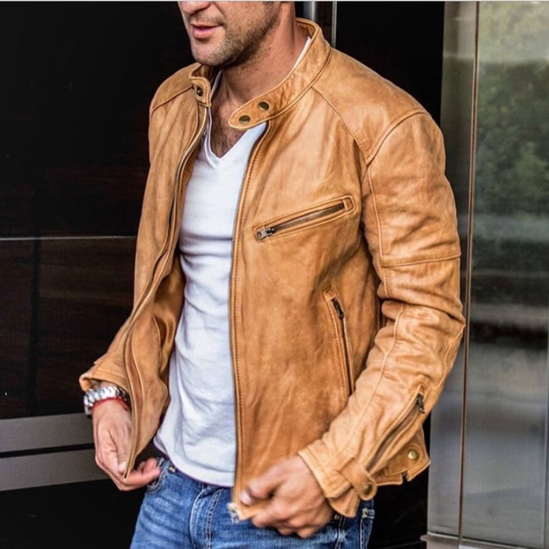 Vincent - Stylische Lederjacke für Männer | Wetterfest und bequem