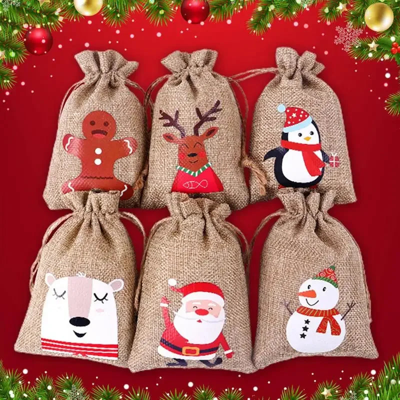 Festira – Adventný kalendár set s 24 darčekovými vrecúškami a nálepkami