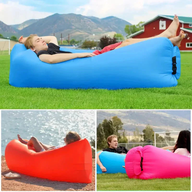 OutdoorHaven Air Lounger - Prenosná nafukovacia posteľ pre pohodlie pri každom dobrodružstve