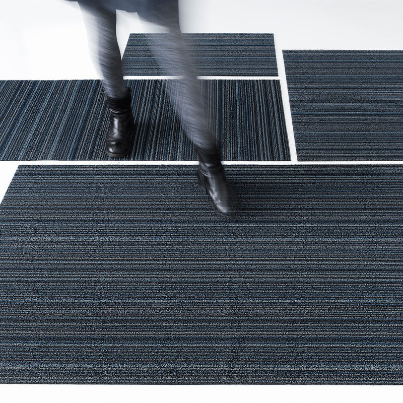 Tapis shag à rayures fines pour intérieur/extérieur
