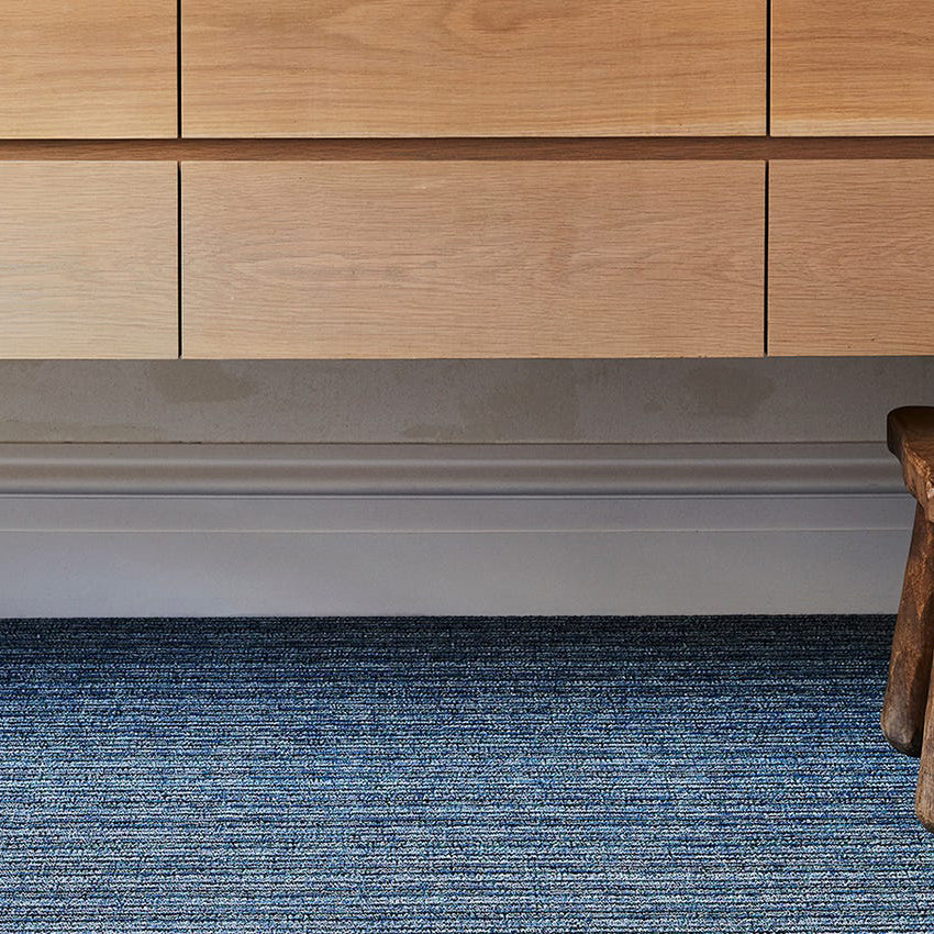 Tapis shag à rayures fines pour intérieur/extérieur