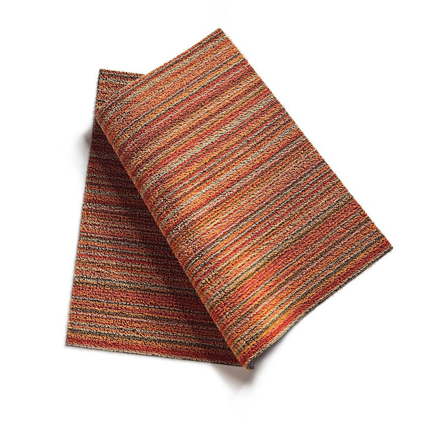 Tapis shag à rayures fines pour intérieur/extérieur