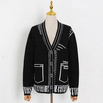 Devako Intarsia | 2D tegning tryk vest