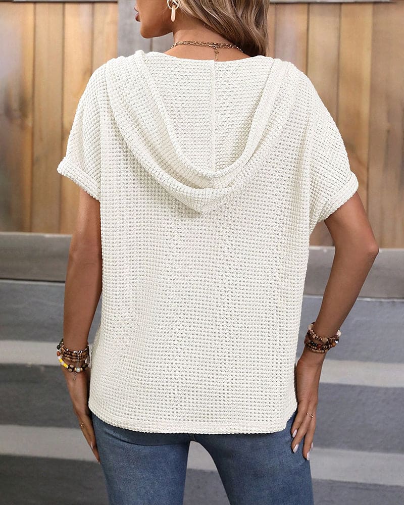 Devako Isabel | Blusa con coulisse e cappuccio