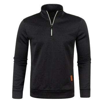 Maglione da uomo in maglia calda con collo a polo