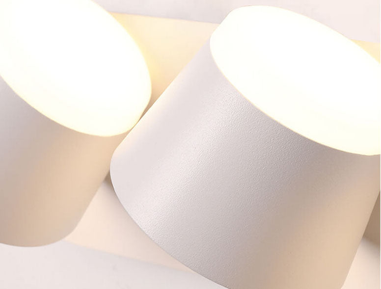 Nordic otočné valcové LED nástenné svietidlo 1/2/3 plamene