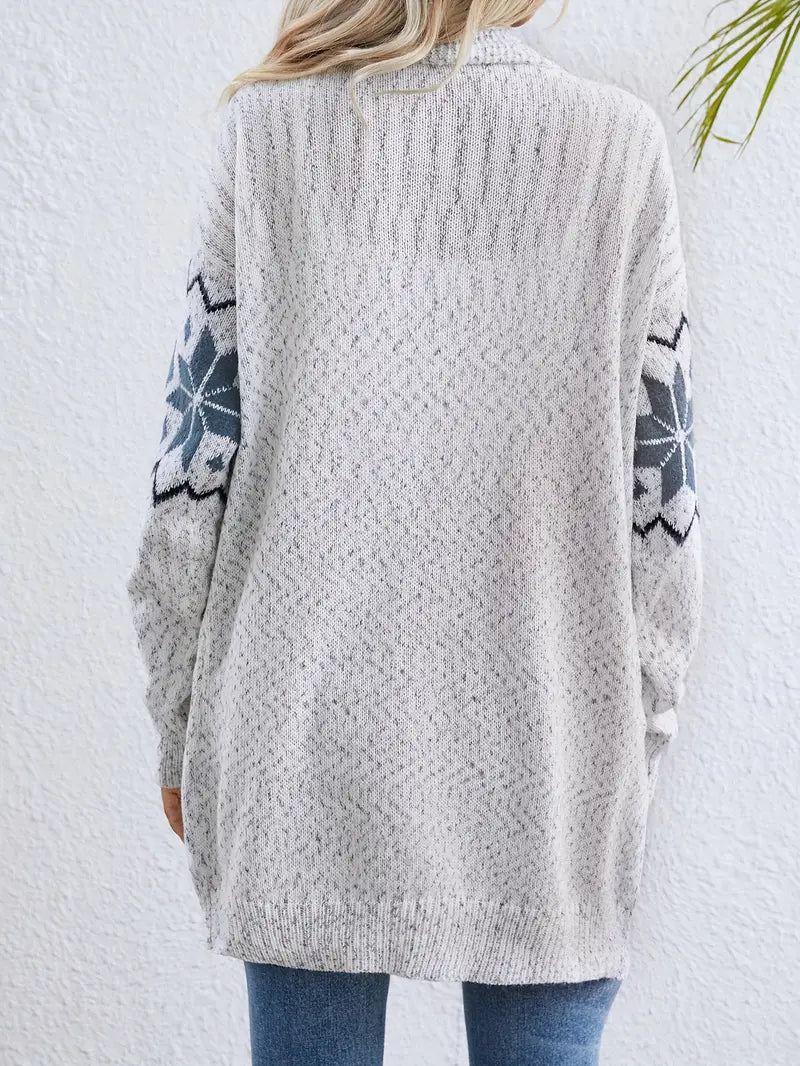 Samantha vesta s gombíkovým zapínaním a grafickým vzorom | Štýlová a pohodlná