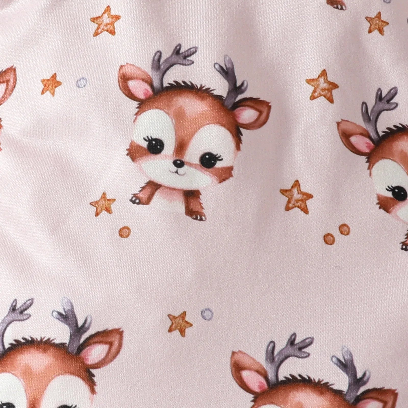 3-delige kerstoutfit voor babymeisjes met cartoonprint, jarreteljurkje en hoofdband 4