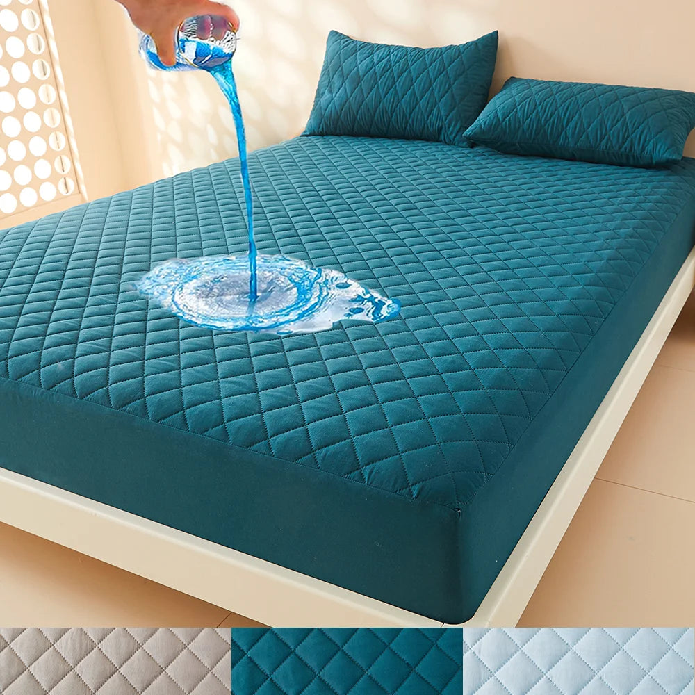 3D vzdušná tkaná hrubá prikrývka na matrac – 100 % nepremokavá, priedušná, pre matrace Queen-Size