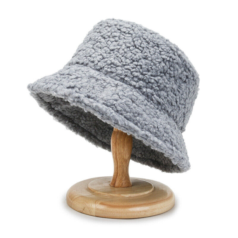 Teplejší módny Teddy klobúk typu Buckethat - Livia