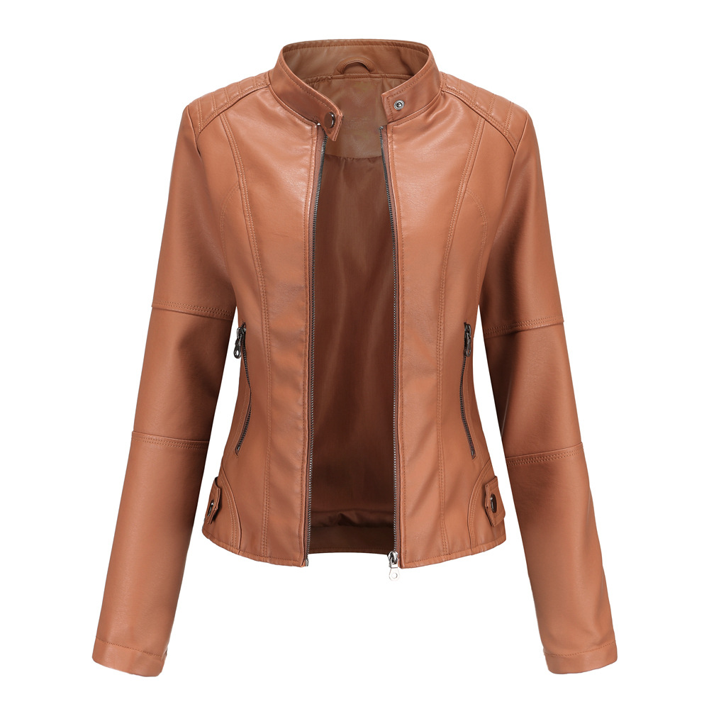 Schlanke Leder-Motorradjacke für Damen – Stil trifft auf Abenteuer