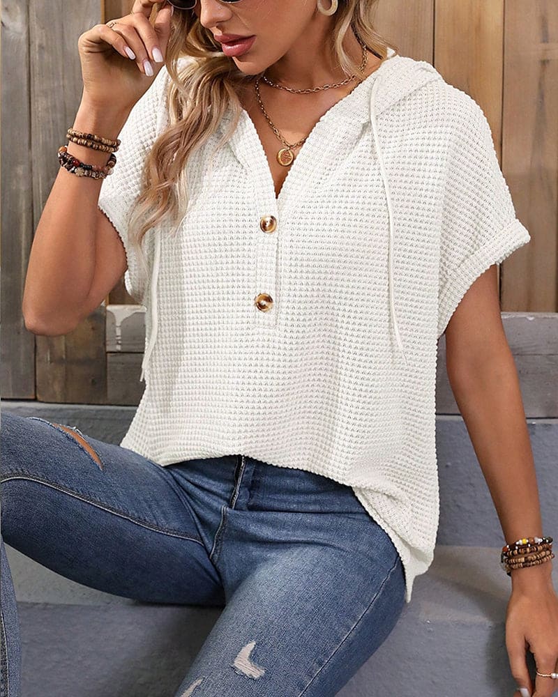 Devako Isabel | Blusa con coulisse e cappuccio