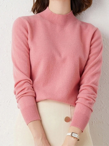 Yzelka pullover | Klassisk damepullover med høj halsudskæring | Stilfuldt og behageligt design
