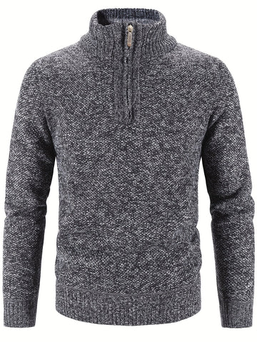Thermo Zipper Maglione da uomo – Stile caldo con mezza cerniera