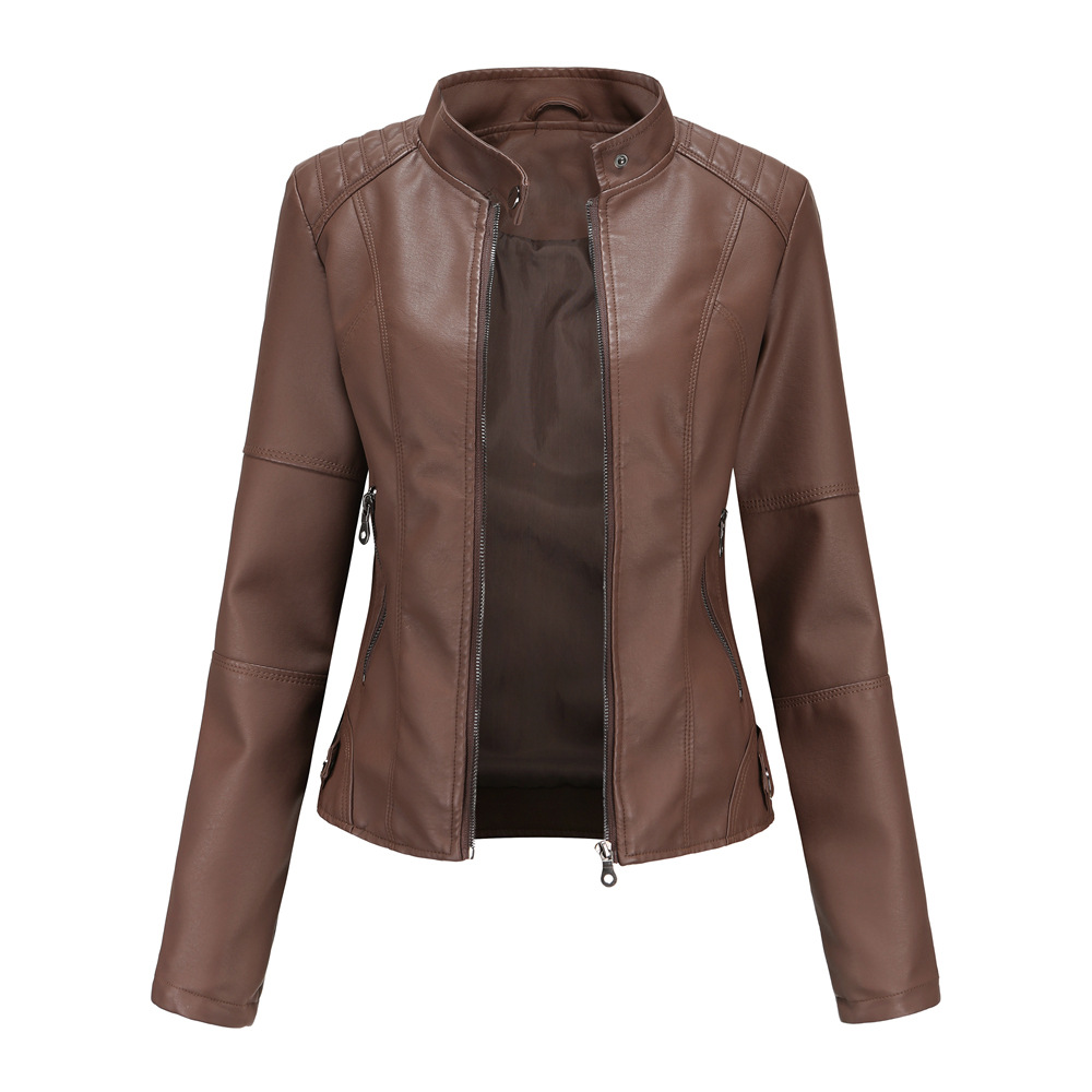 Schlanke Leder-Motorradjacke für Damen – Stil trifft auf Abenteuer