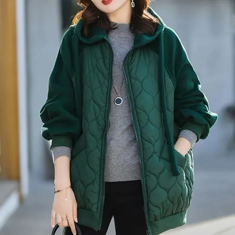 Ylka bunda | Nadrozmerná prešívaná bunda s kapucňou | Teplá a trendy