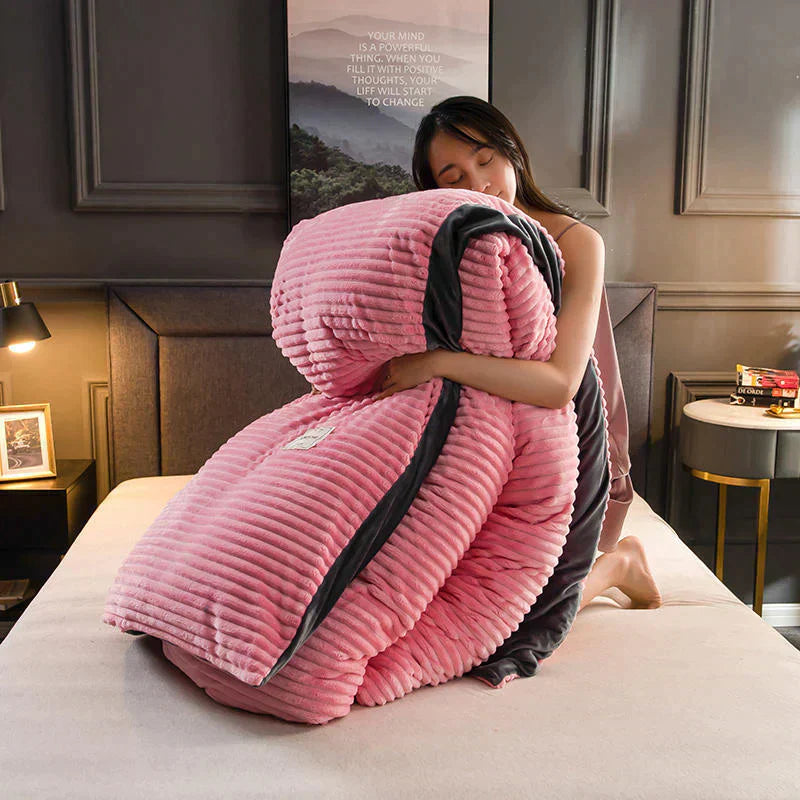 CozyNest – zimný posteľný obal z semišového flísu – teplý, luxusný a nenáročný na údržbu