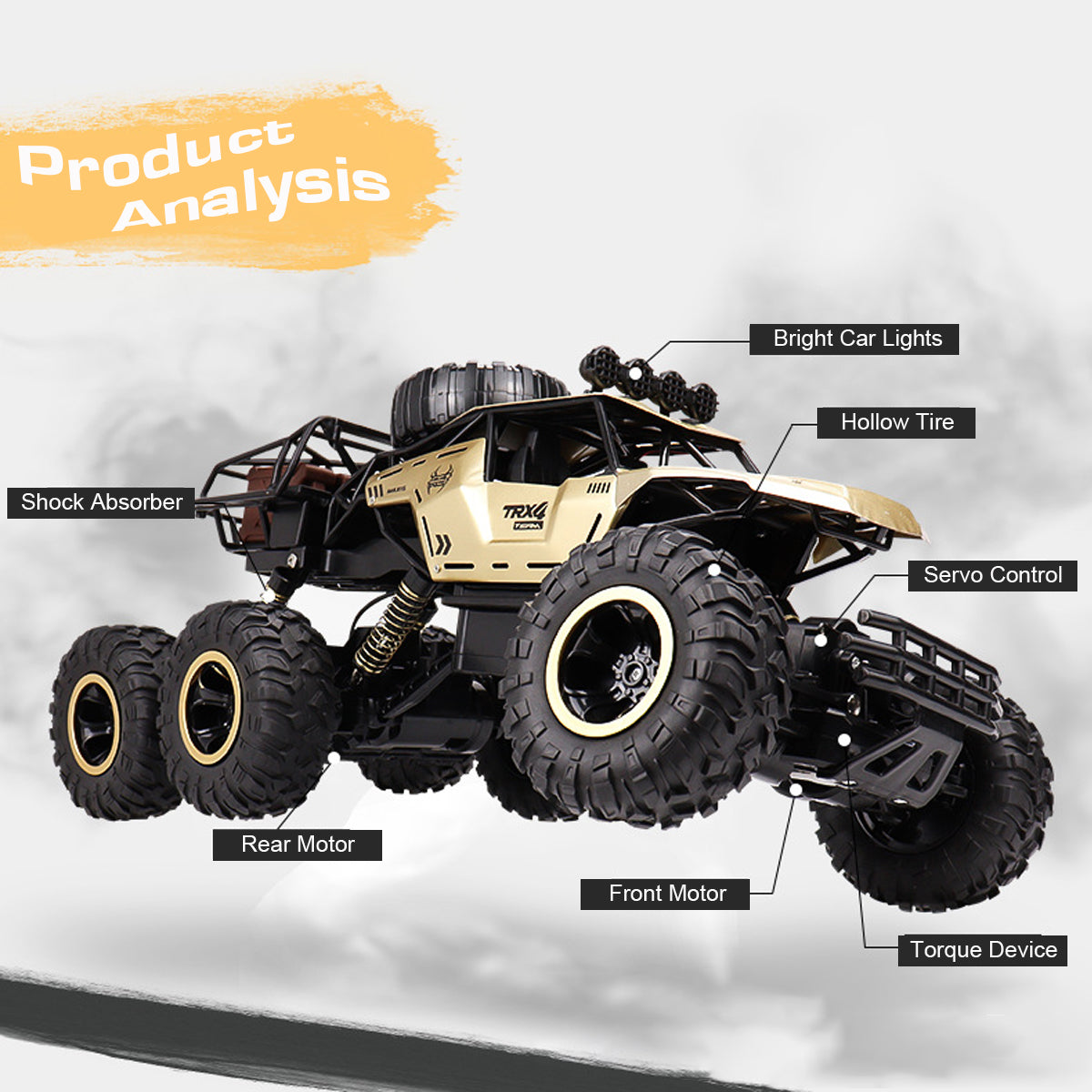 TerraX – RC-monštrum nákladné auto 6-kolesové offroad 1:12 – deti a fanúšikovia vonkajších aktivít