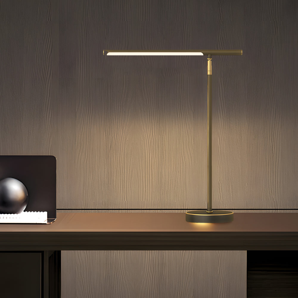 Copper Linear - LED stolná lampa z mosadze s nastaviteľným smerom