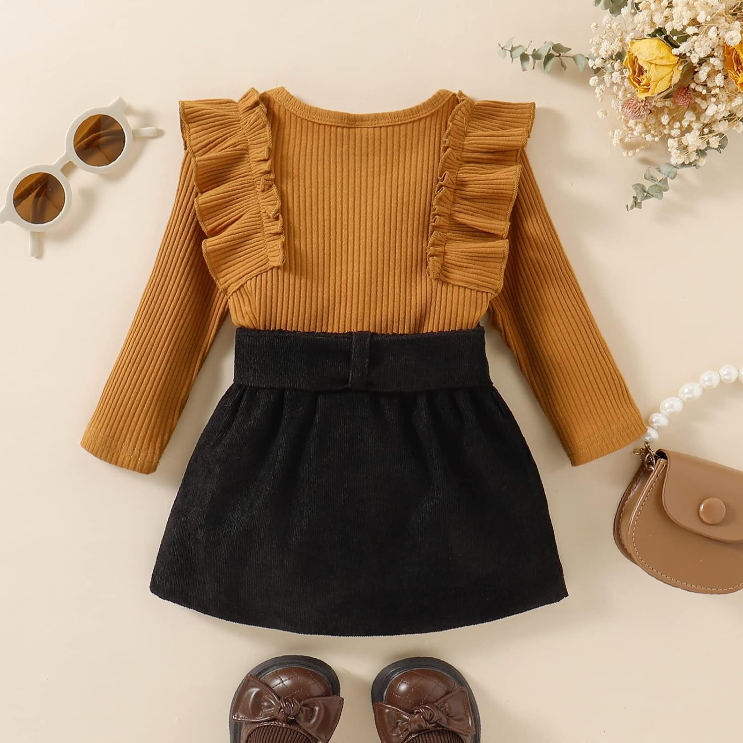 Dětská zimní sada - rolák a pletená sukně