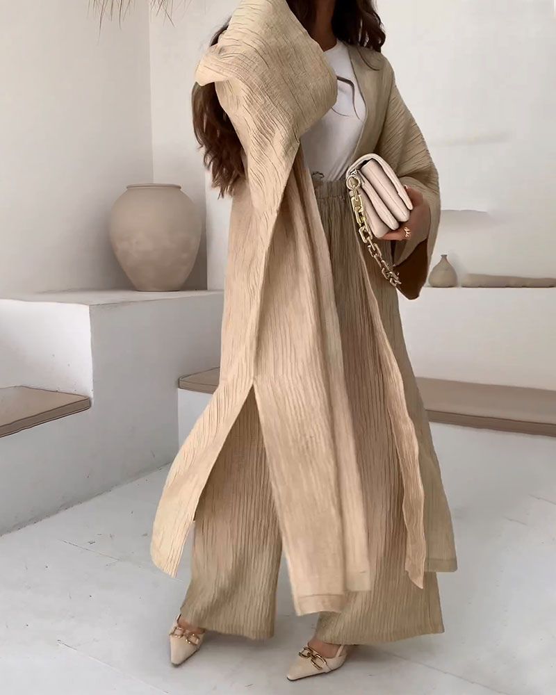 Devako Karian - Pohodlný pletený sveter a nohavice