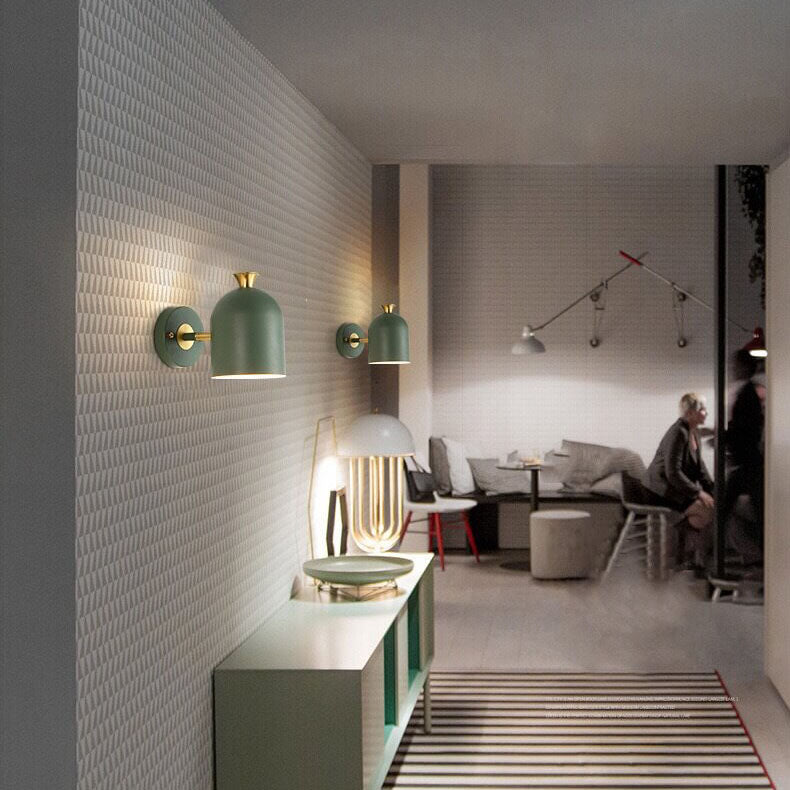 Moderné makrónkové kovové valcové nástenné svietidlo s 1 svetlom