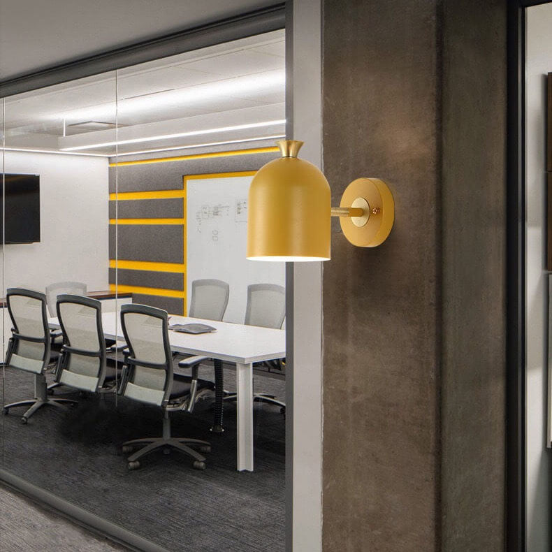 Moderné makrónkové kovové valcové nástenné svietidlo s 1 svetlom