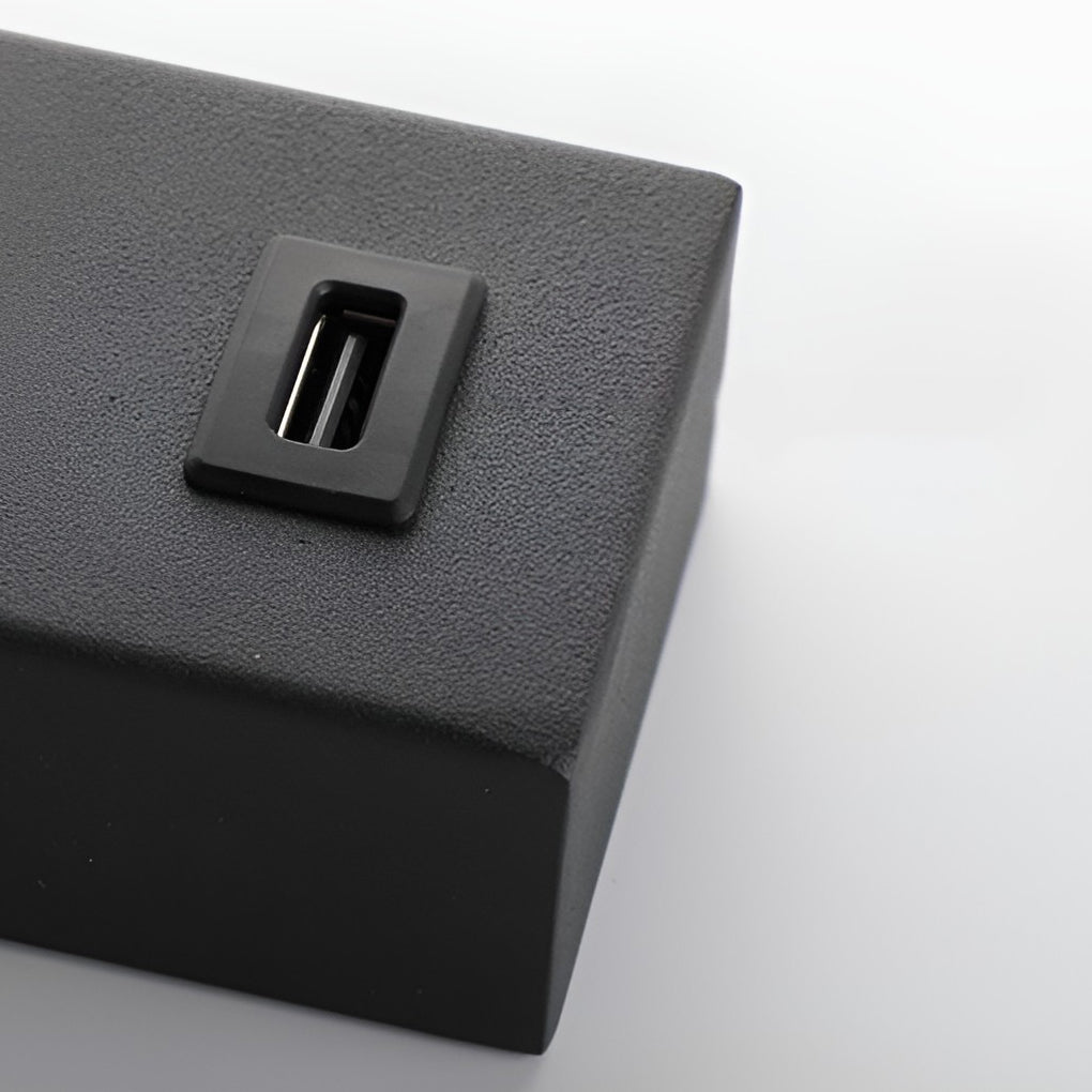 ArtiLicht - obdĺžnikové, nastaviteľné, moderné LED nástenné svietidlo s vypínačom a USB nabíjacím portom