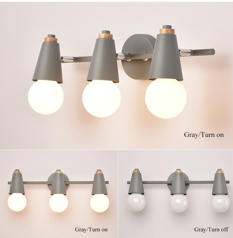 Lumora – Ari stolná lampa z kovu a dreva, 2- alebo 3-plameňová