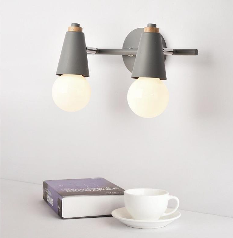 Lumora – Ari stolná lampa z kovu a dreva, 2- alebo 3-plameňová