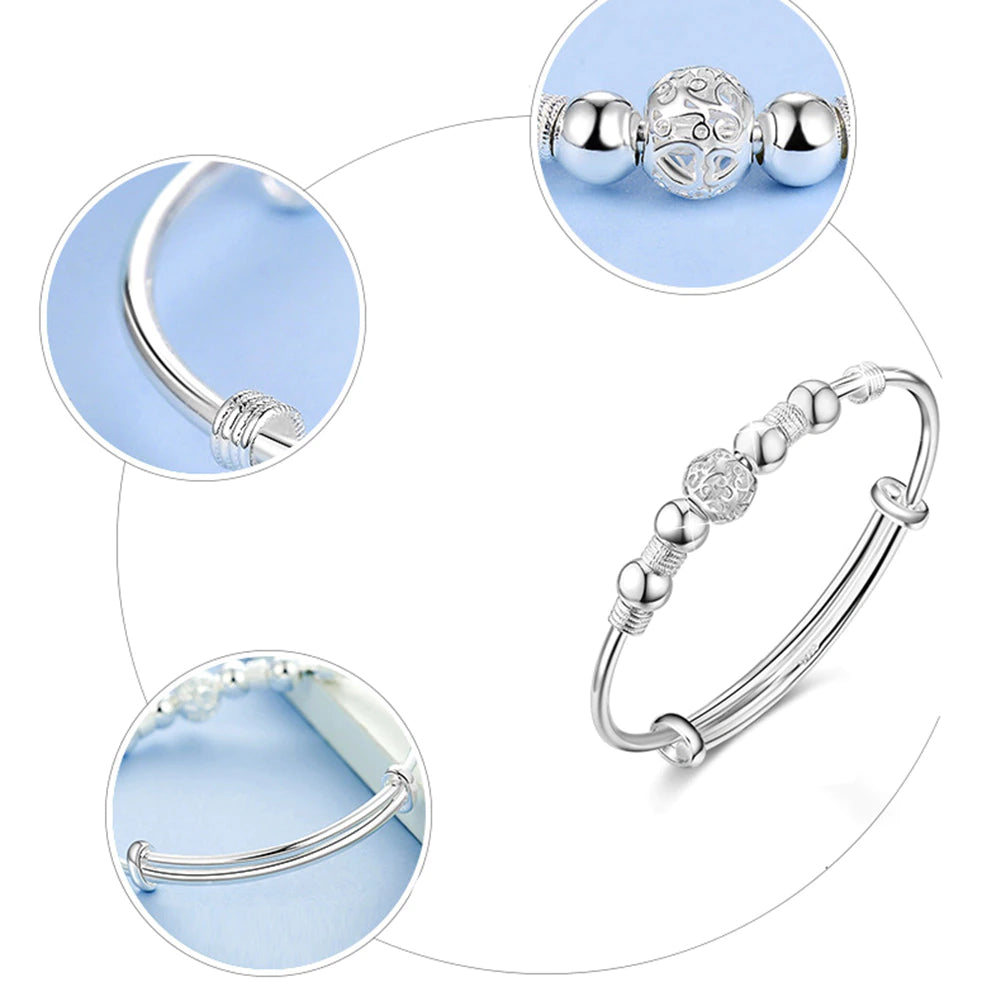 Náramok so šťastnými korálkami zo striebra