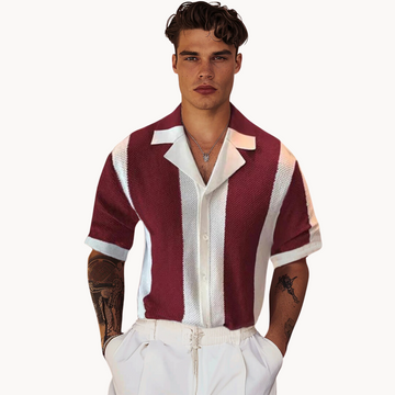 Camicia a righe Mariner lavorata a maglia | Look estivo arioso e senza tempo