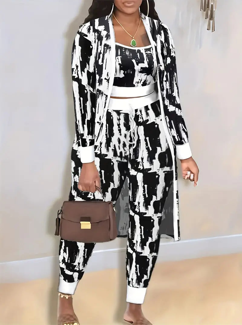 Elegantná vzorovaná trojdielna súprava - Aylina