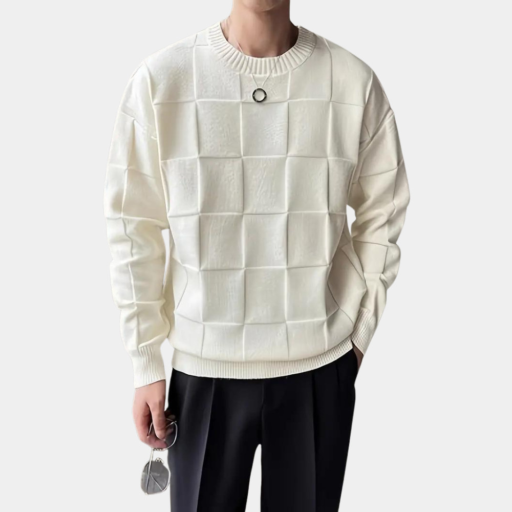 Ležérny pletený teplý pánsky sveter