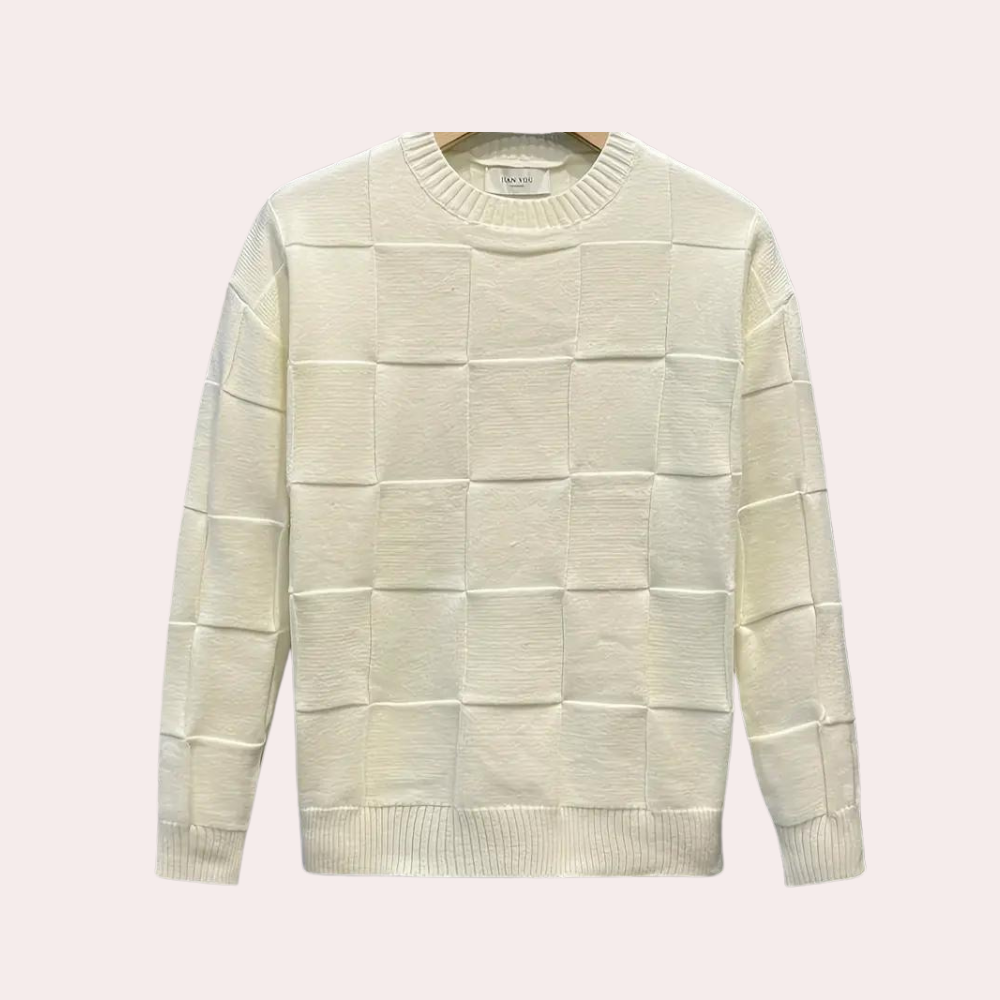 Ležérny pletený teplý pánsky sveter